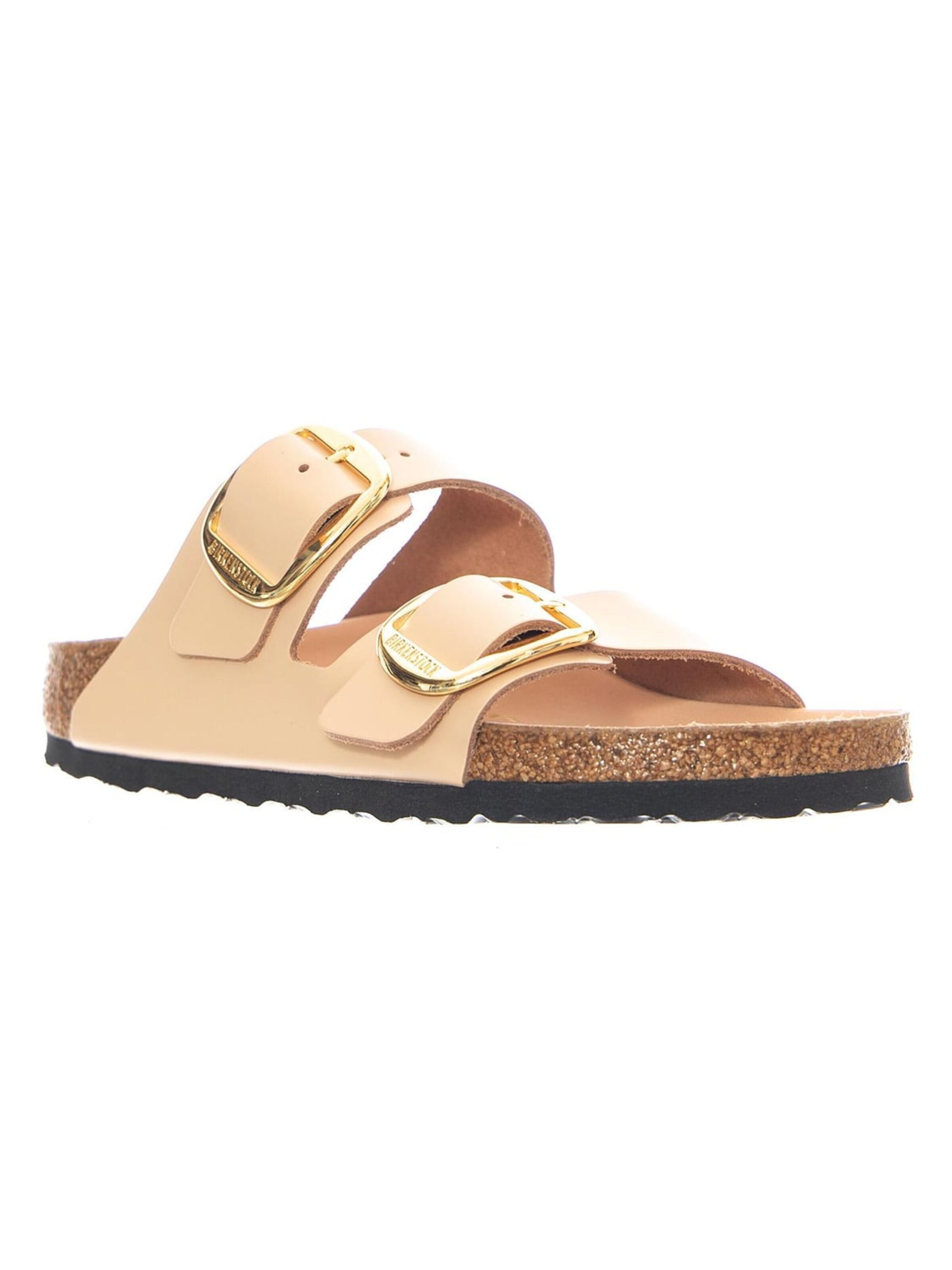 BIRKENSTOCK Sandaler 'Arizona Big Buckle Nubuck Leather Narrow Fit Sandcastle' i beige: forside