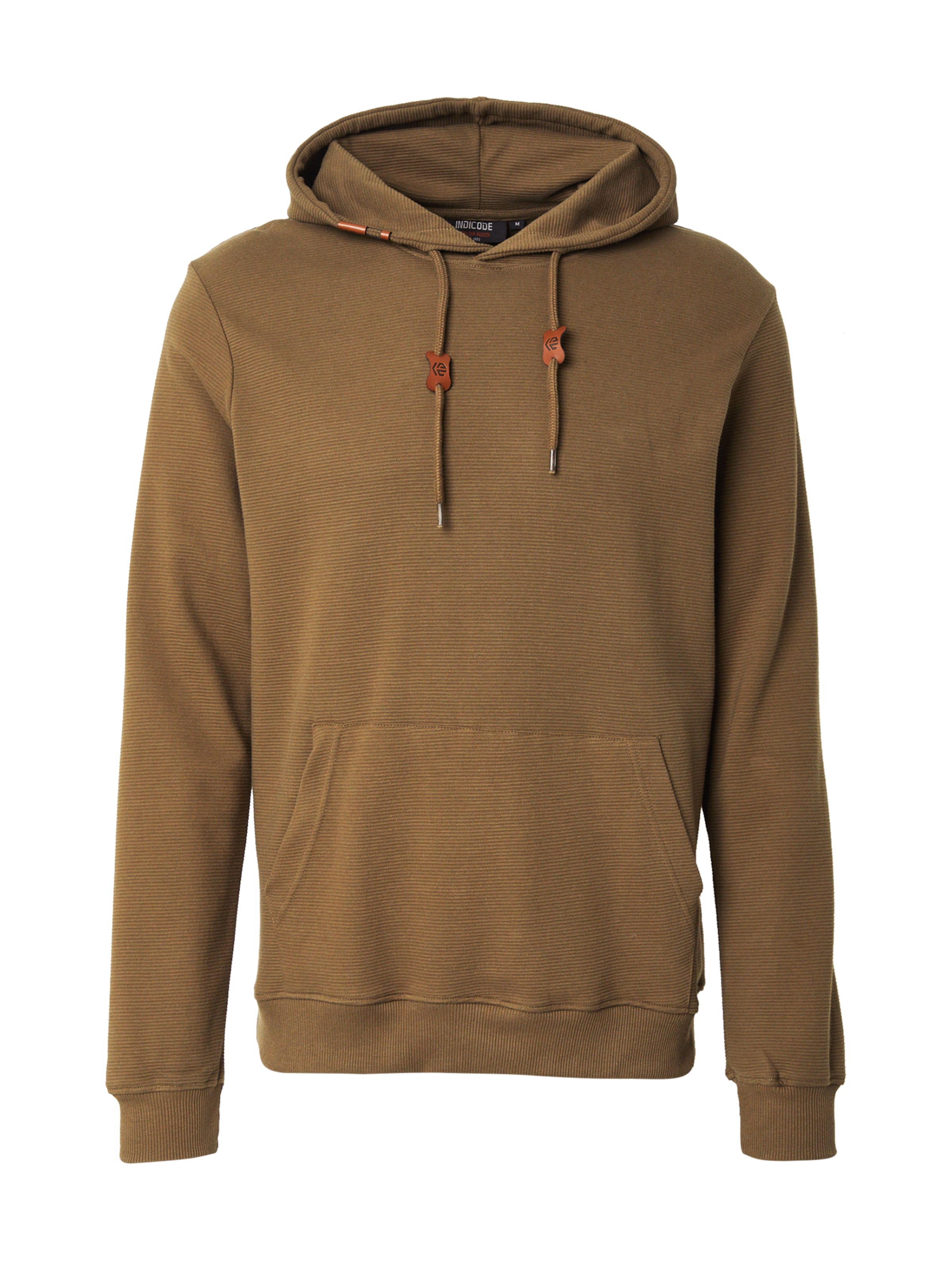 Bluză de molton 'Salupe' de la INDICODE JEANS pe verde: față