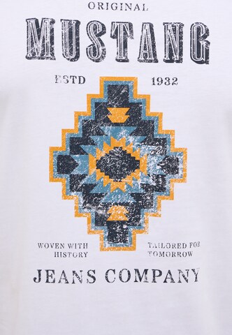 MUSTANG T-Shirt 'Style Austin' in Weiß