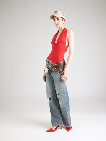 WEEKDAY Top 'Aline' in Red