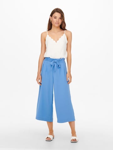 ONLY Wide leg Pleat-Front Pants 'NEW FLORENCE' in Blue