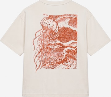 Maglia trikot 'Jellyfish Oversize Unisex Tee' di Perfect&Basic in arancione: frontale