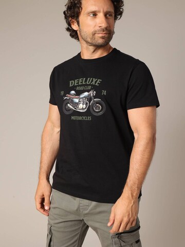 T-Shirt 'Road' Deeluxe en noir : devant