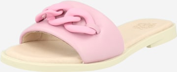 Apple of Eden Mules 'Alef' in Pink: front