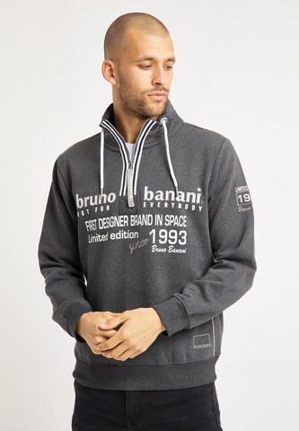 BRUNO BANANI Sweatshirt 'Dixon' in Grijs: voorkant