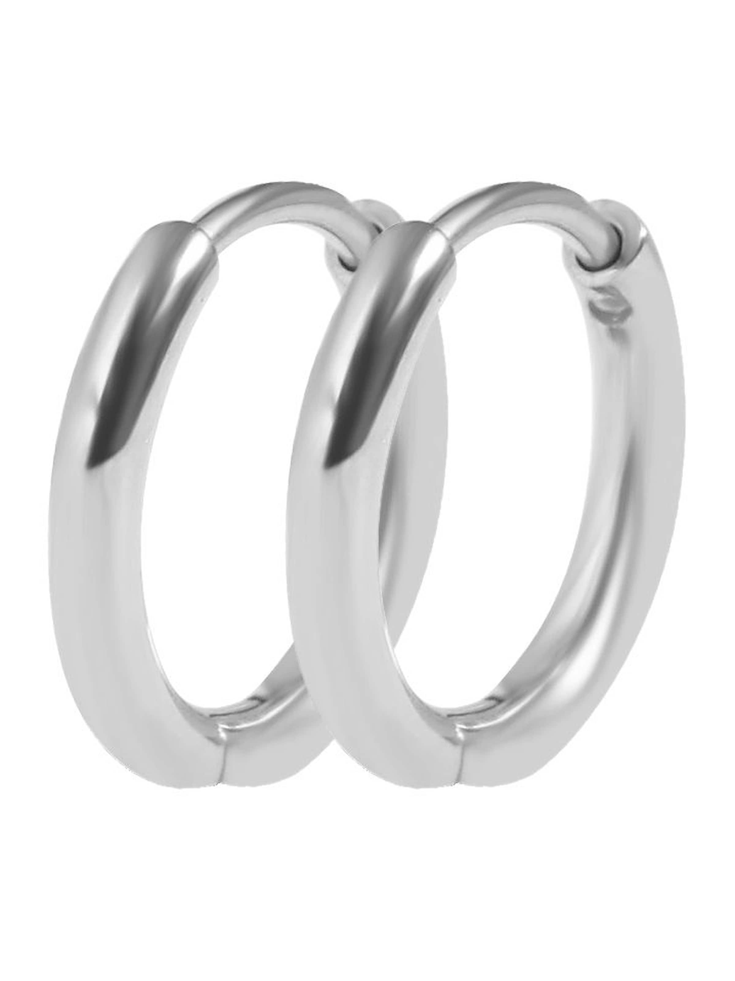 Akzent Earrings 'Isila, hautverträglich, Gr. 8 - 25 mm Innendurchmesser' in Silver: front