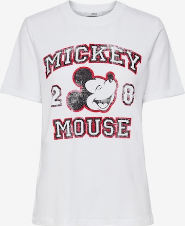 ONLY T-shirt 'MICKEY' i vit: framsida