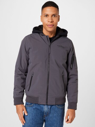 Veste mi-saison HOLLISTER en gris : devant