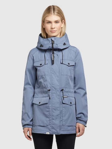 Parka mi-saison 'ELST' khujo en bleu : devant