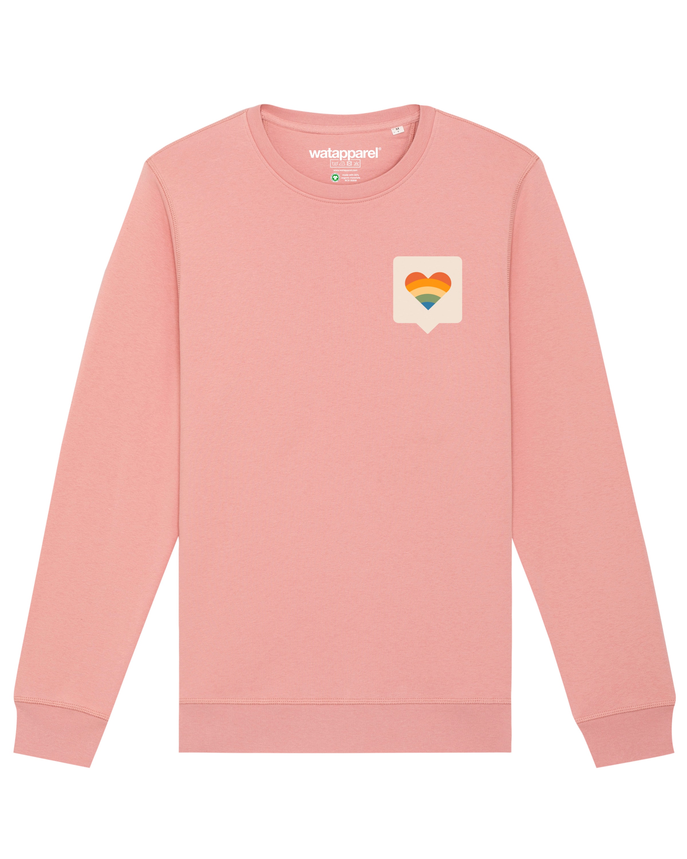 Watapparel Sweatshirt 'Von Herzen' in Roze: voorkant
