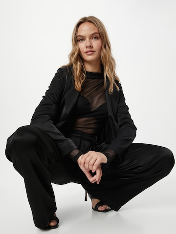 Bardot Široke hlačnice Hlače z naborki 'LENA' | črna barva