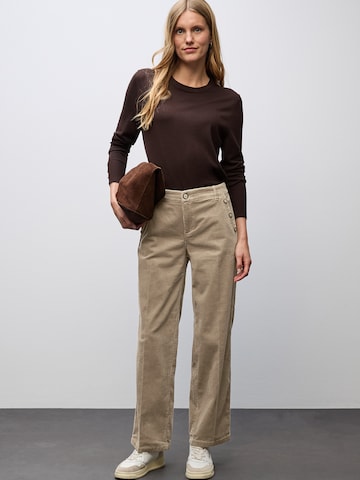 STREET ONE Regular Pleated Pants in Beige