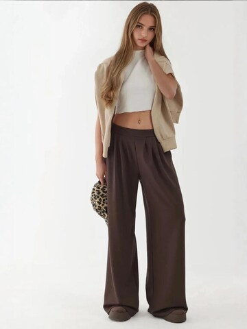 Wide leg Pantaloni di Hiccup in marrone