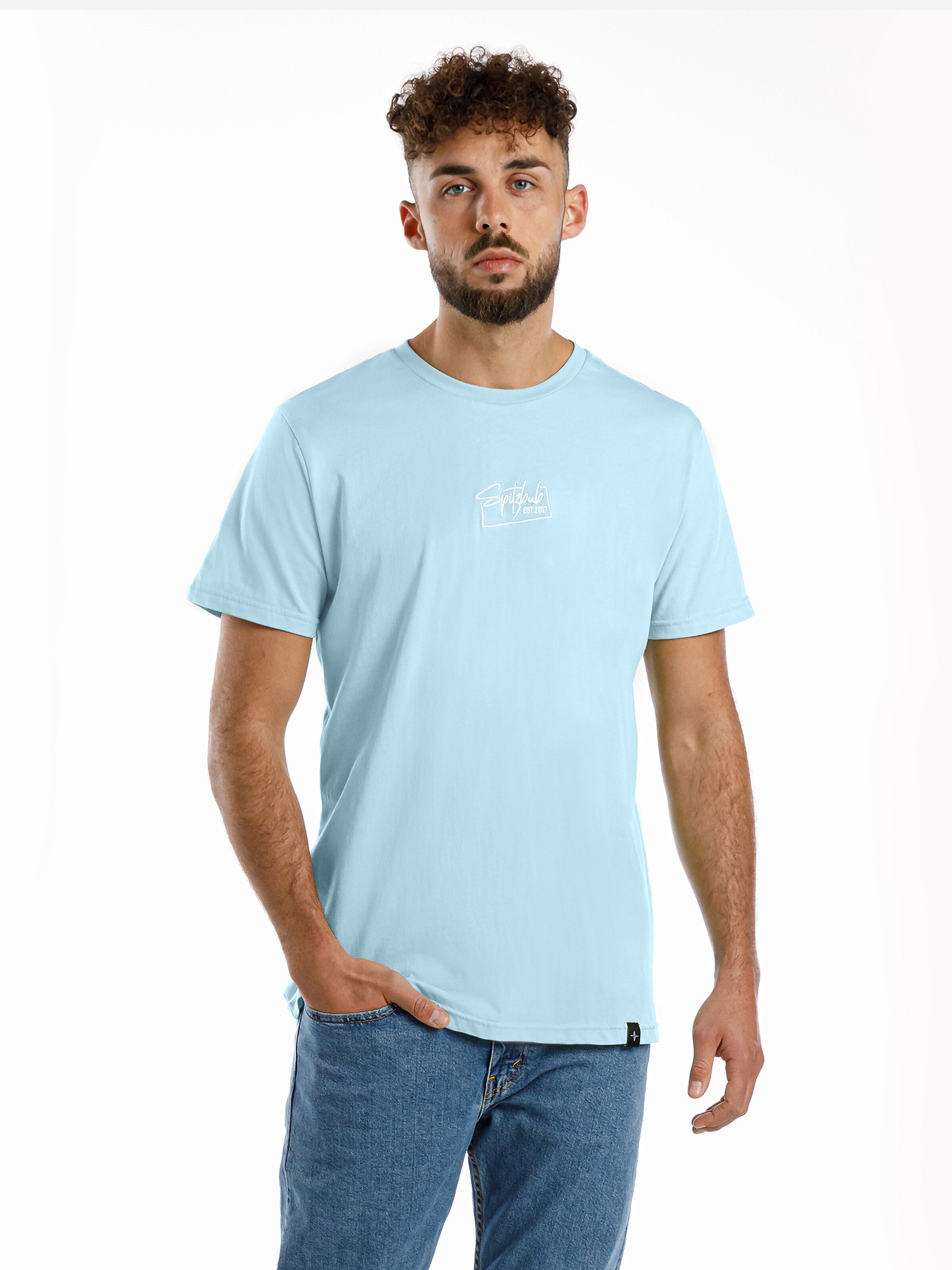 T-Shirt SPITZBUB en bleu : devant