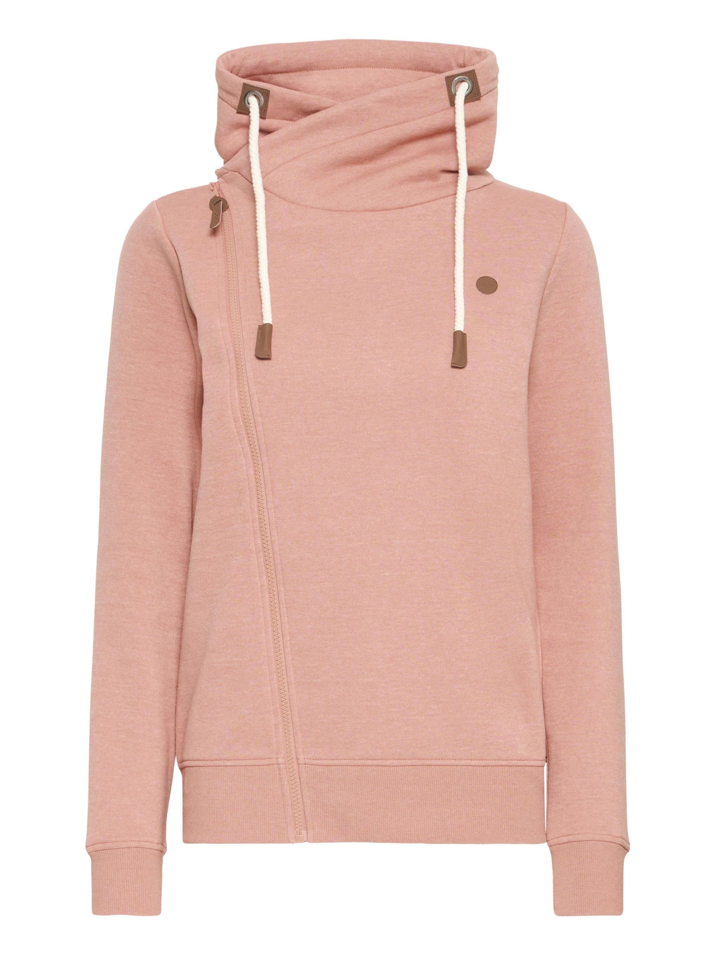 Oxmo - Sudadera con cremallera 'Mille' en marrón: frente