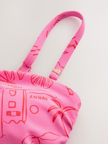 Next - Bandeau Bañador moldeador en rosa