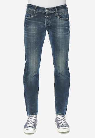 Le Temps Des Cerises Slimfit Jeans '700/11' in Blauw: voorkant