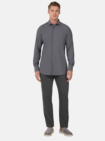 Boggi Milano Slim fit Trousers with creases in Grey