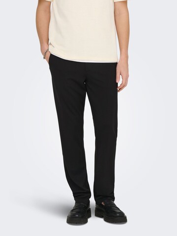 Only & Sons Regular Chino trousers 'ONSMARK' in Black: front