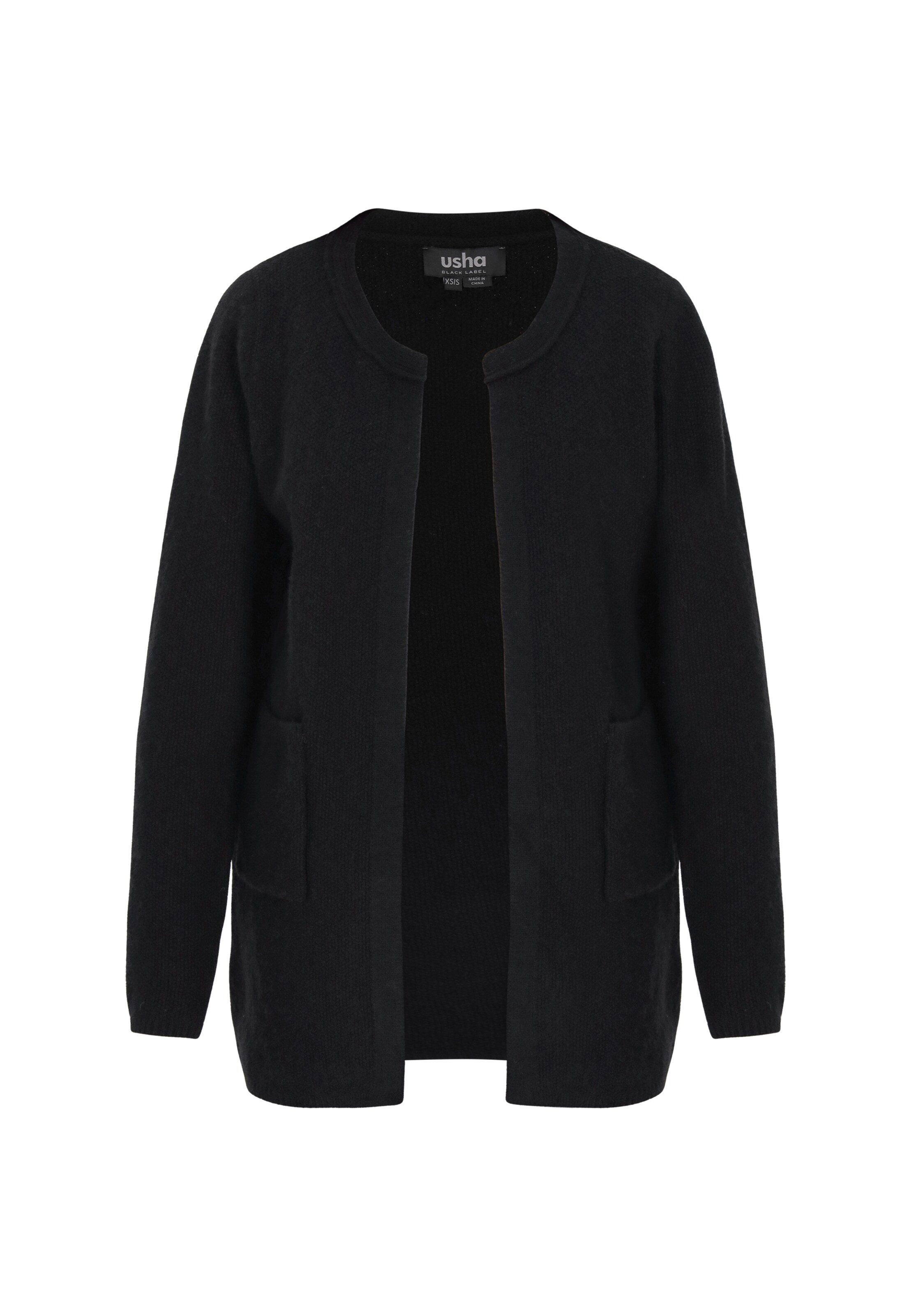 Cardigan usha BLACK LABEL en noir : devant