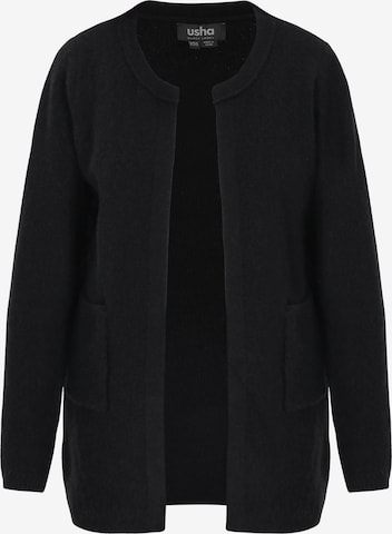 Cardigan usha BLACK LABEL en noir : devant