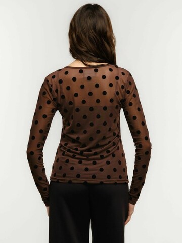 Liberte Essentiel Top ' MESH ' w kolorze brązowy