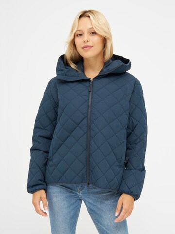 Derbe Between-Season Jacket 'Quiltby Short' in Blue: front
