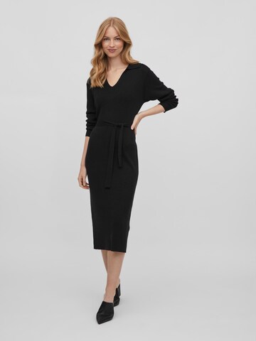 VILA Knitted dress 'Marla' in Black