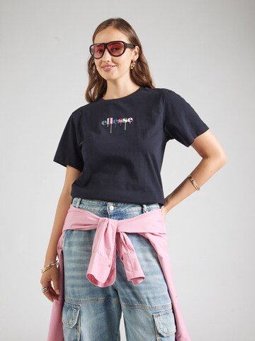 ELLESSE Shirt 'Station' in Zwart: voorkant