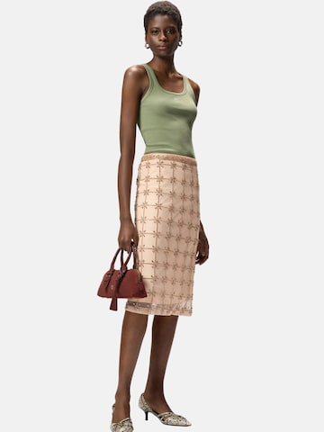PINKO Top 'PINKO CALCOLATORE CANOTTIERA COSTINA COTONE LOGO METAL canotta'‌‌‌ in Grün
