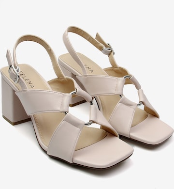 Celena Strap sandal 'Christel' in Beige