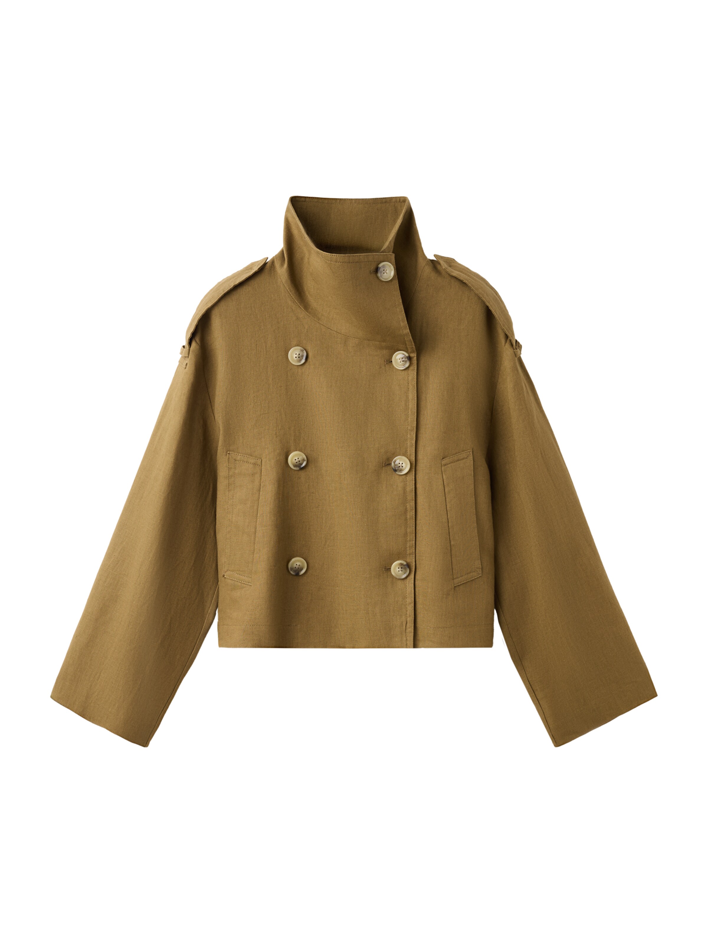 Manteau mi-saison 'Cala' MANGO en vert : devant