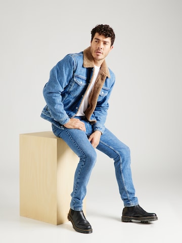 ABOUT YOU x Jaime Lorente Between-Season Jacket 'Sebastian' in Blue