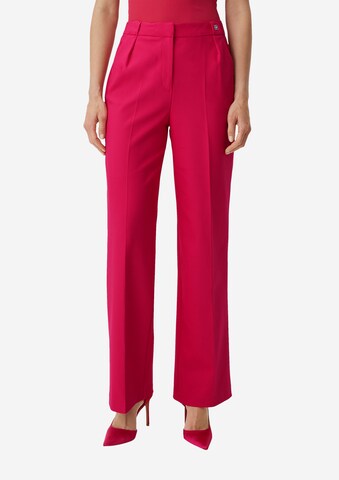 COMMA Wide leg Pleated Pants in Pink: front