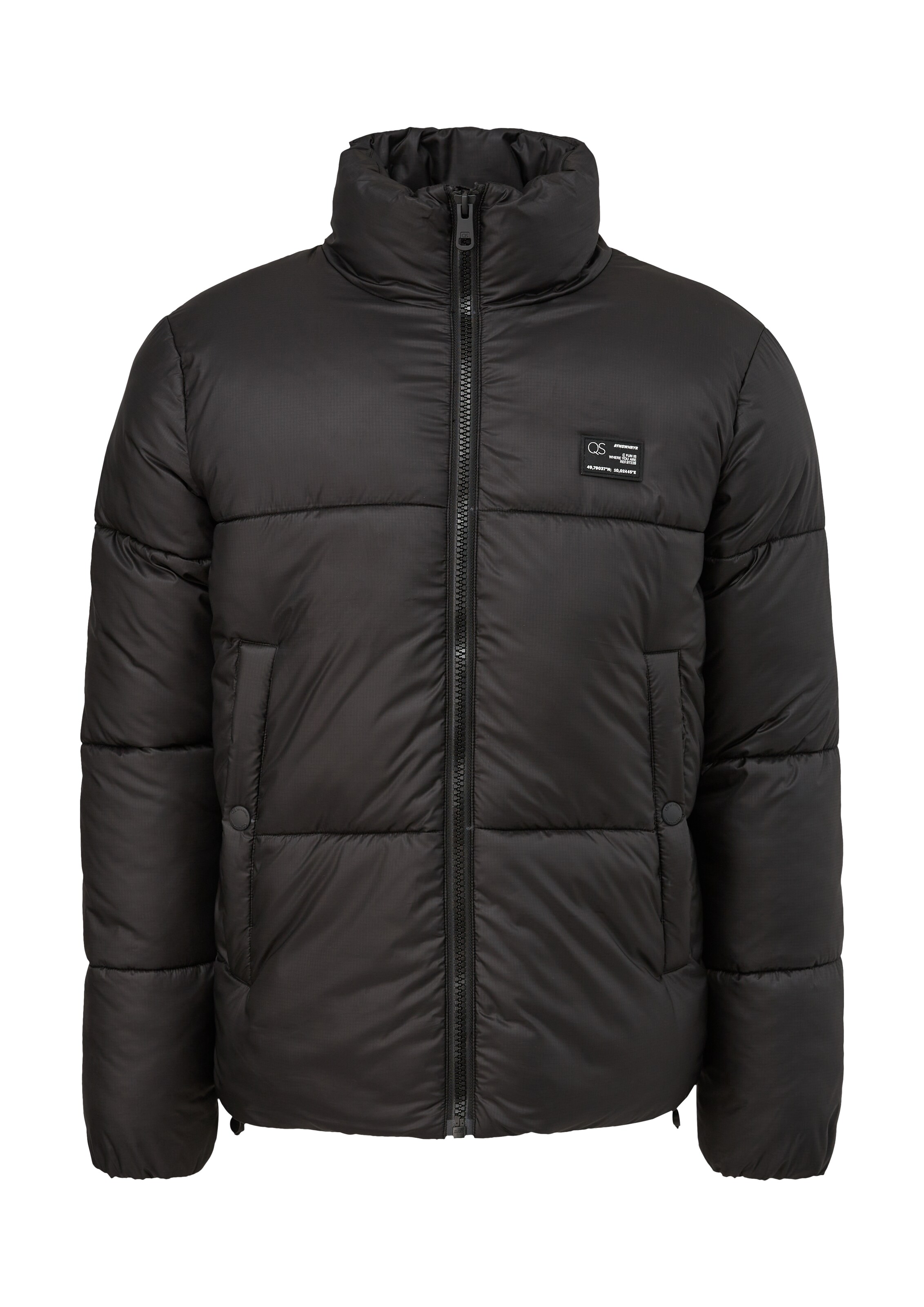 QS Between-season jacket in Black: front