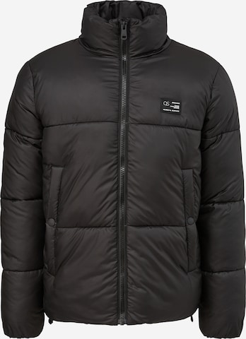 QS Between-season jacket in Black: front