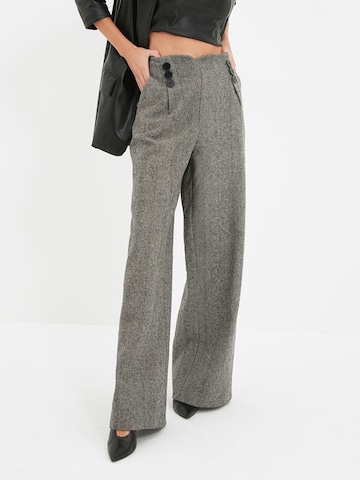 Trendyol Wide Leg Hose in Grau: Vorderseite
