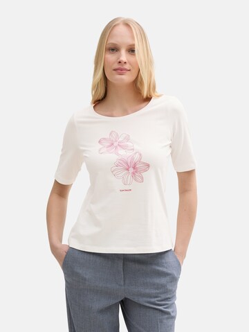 TOM TAILOR Shirt in Wit: voorkant