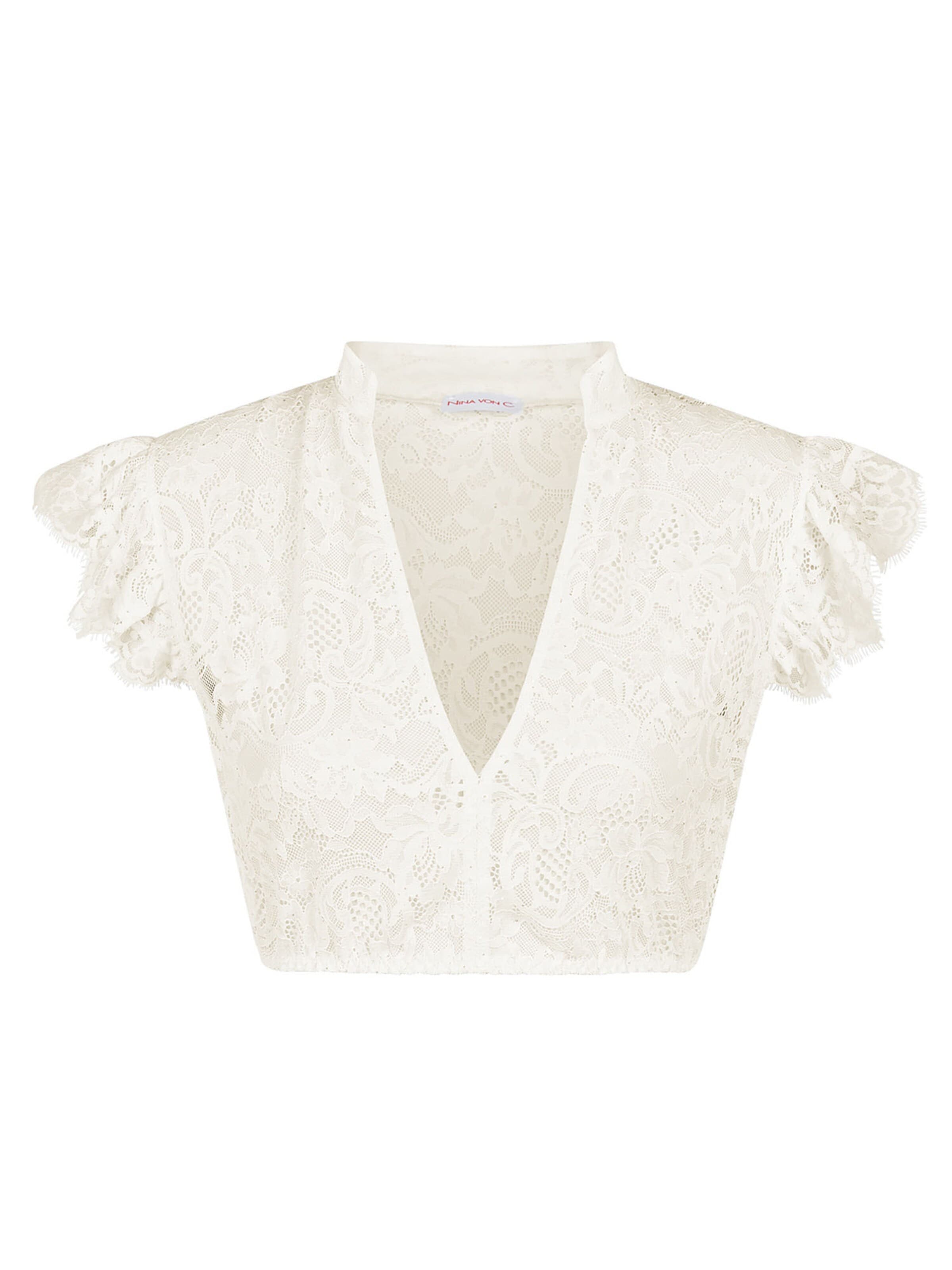 Nina von C. Trachtenbluse 'Romy'‌‌‌‌‌ in Beige: Vorderseite