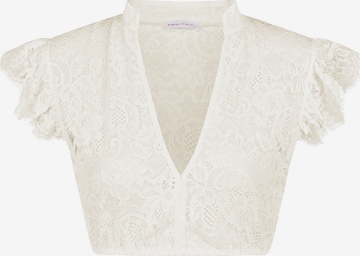 Nina von C. Trachtenbluse 'Romy' in Beige: Vorderseite