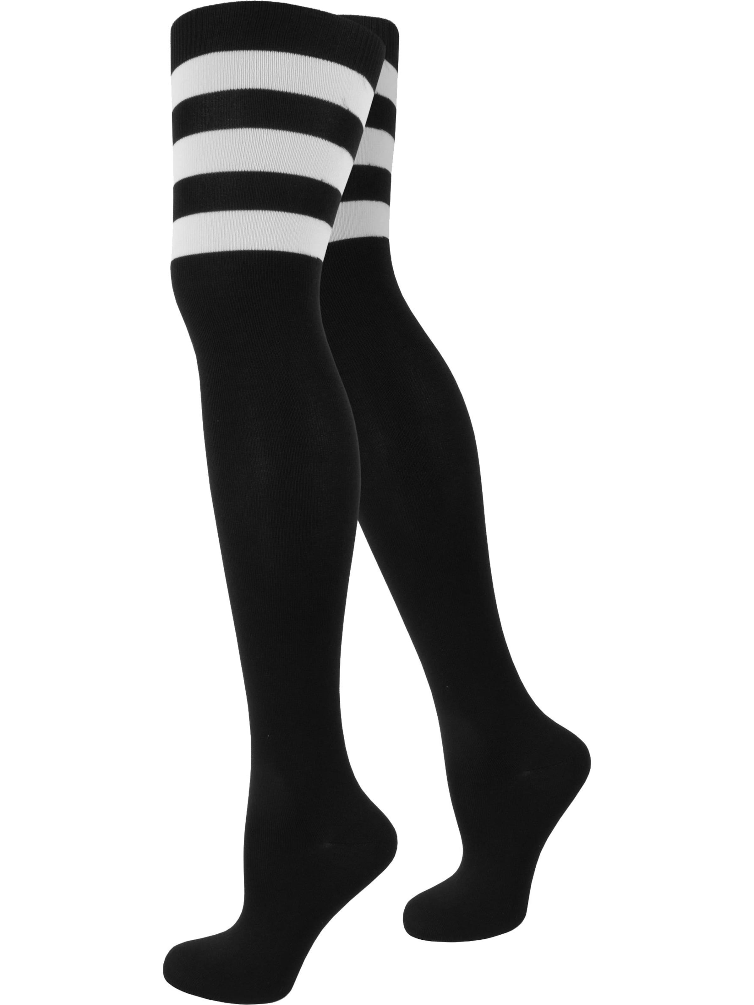 Chaussettes montantes normani en noir : devant