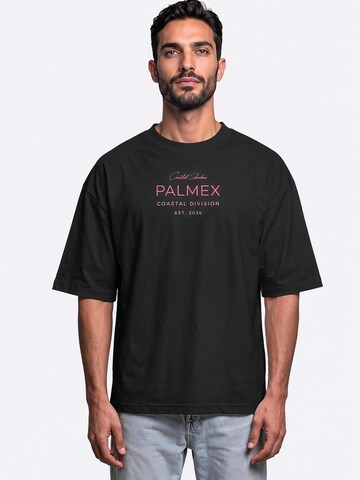 Palmex Shirt 'Palmex Coastal Shadow Oversize T-Shirt' in Black