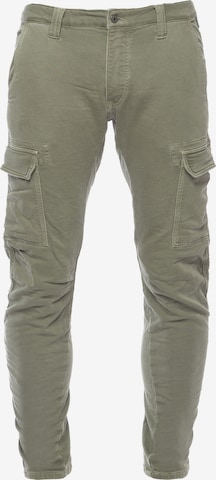 Le Temps Des Cerises Tapered Chino 'KOGE' in Groen: voorkant