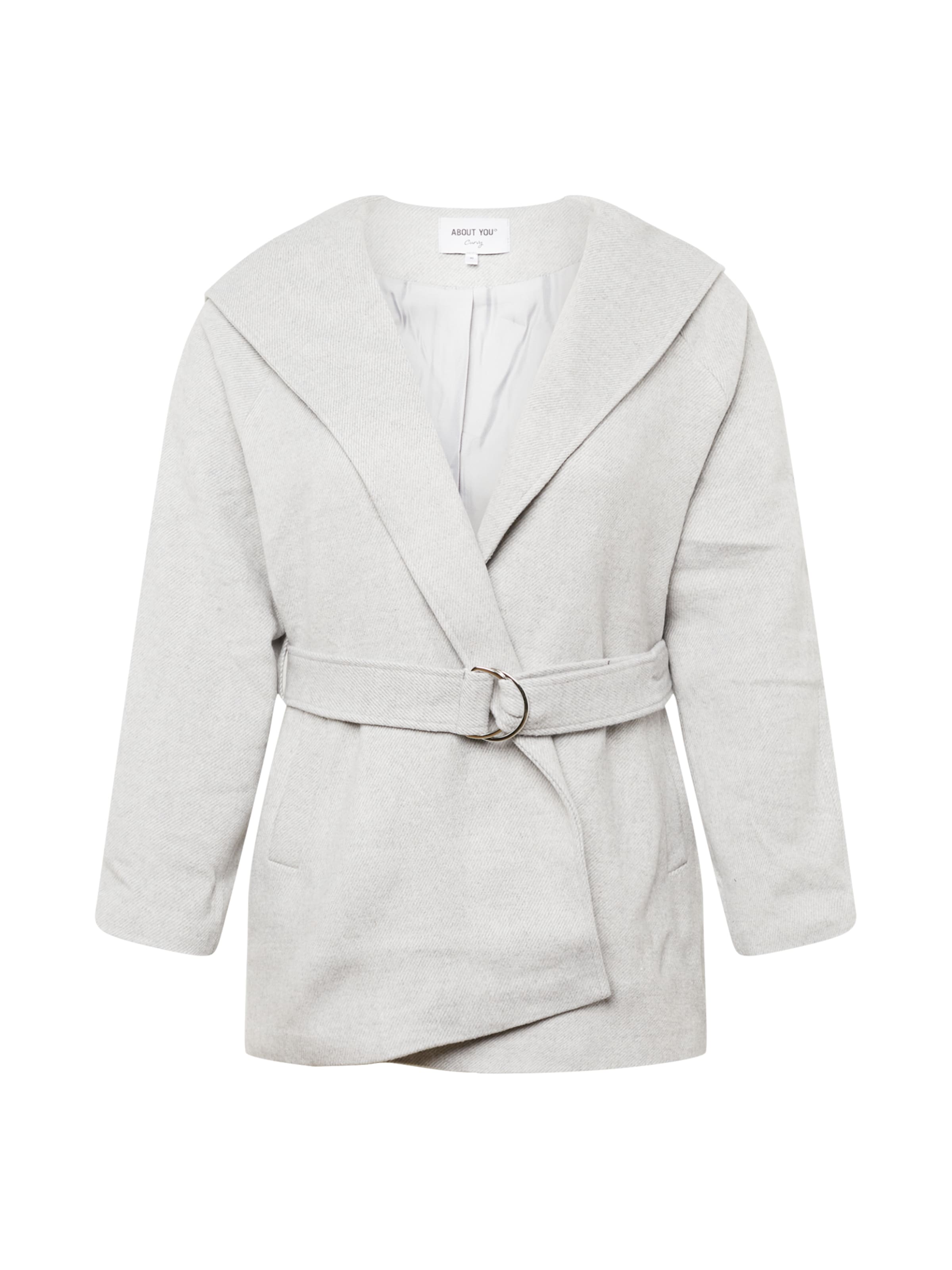 ABOUT YOU Curvy Ανοιξιάτικο και φθινοπωρινό παλτό 'Thea' σε γκρι: μπροστά