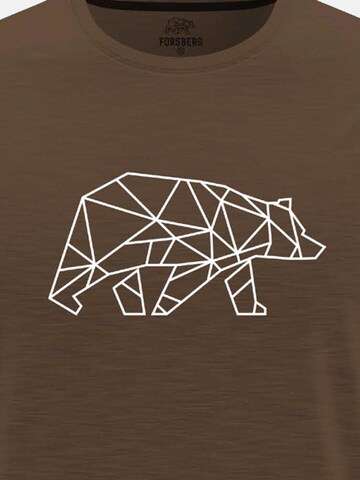 FORSBERG Shirt 'Finnson T-Shirt mit Brustlogo' in Braun