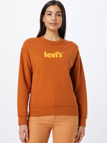 Bluză de molton 'Graphic Standard Crewneck Sweatshirt' de la LEVI'S ® pe maro: față