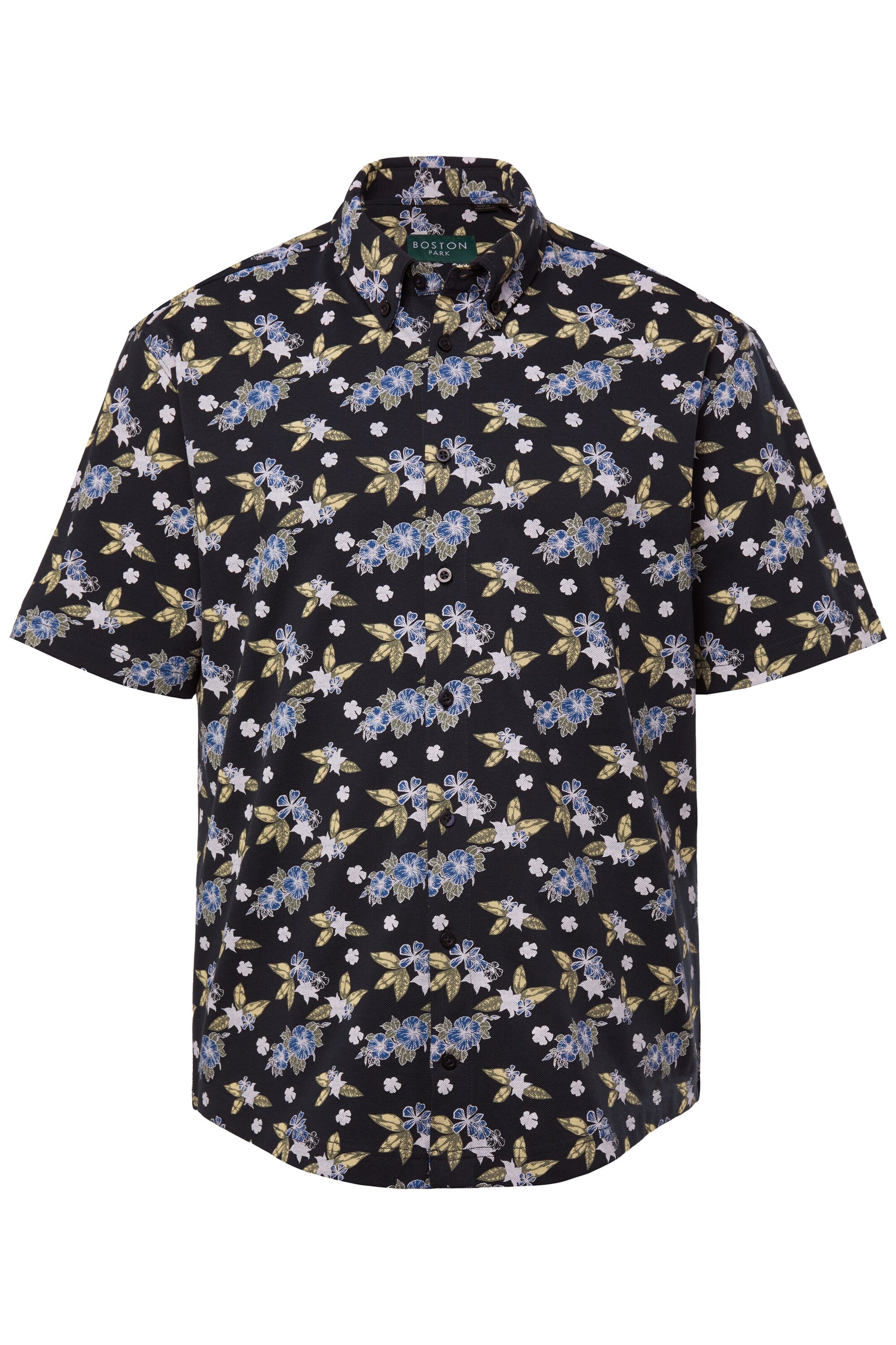 Boston Park Regular fit Overhemd in Blauw: voorkant