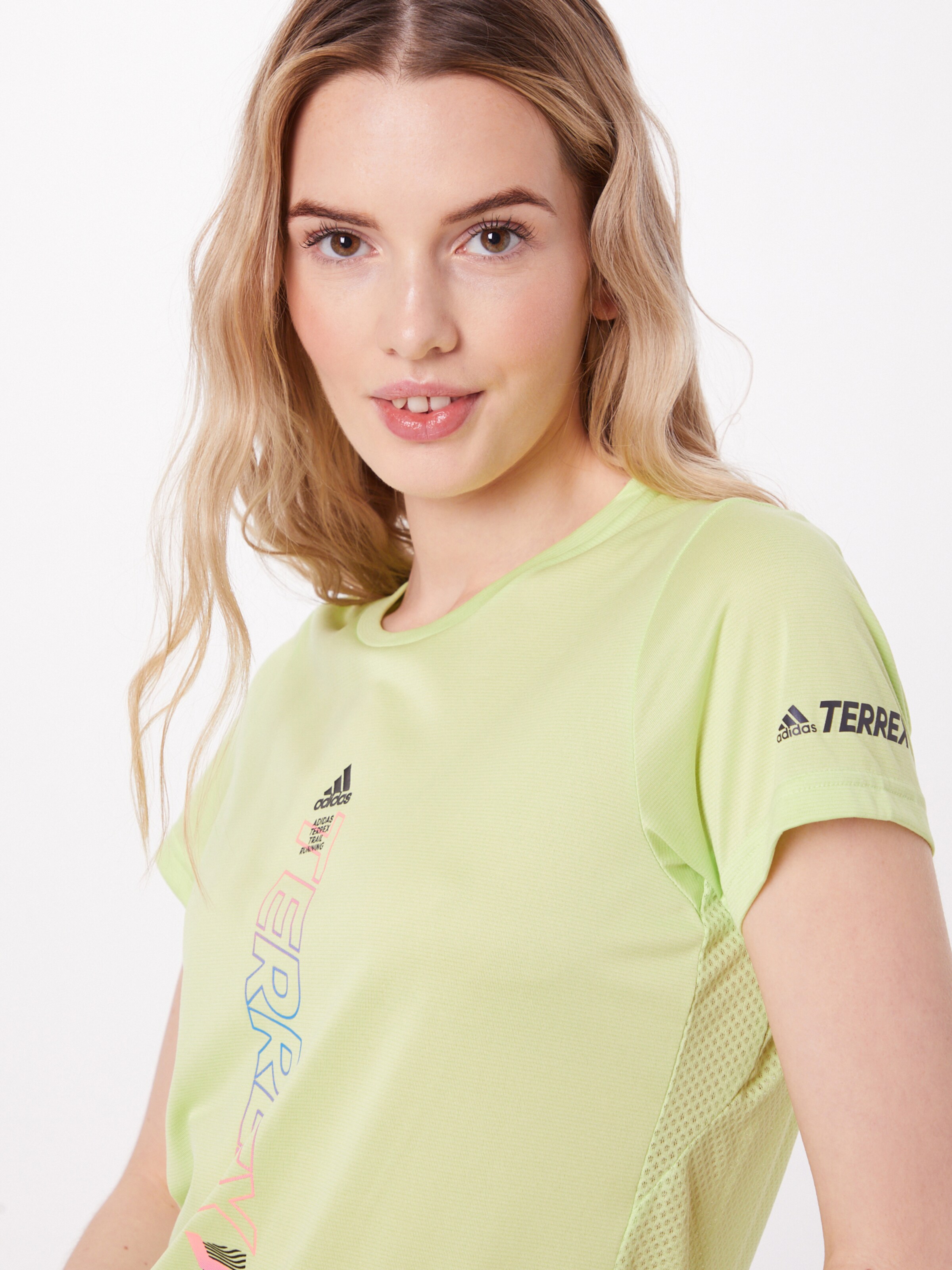 Femme T-shirt fonctionnel Terrex Agravic adidas Terrex en Citron Vert 