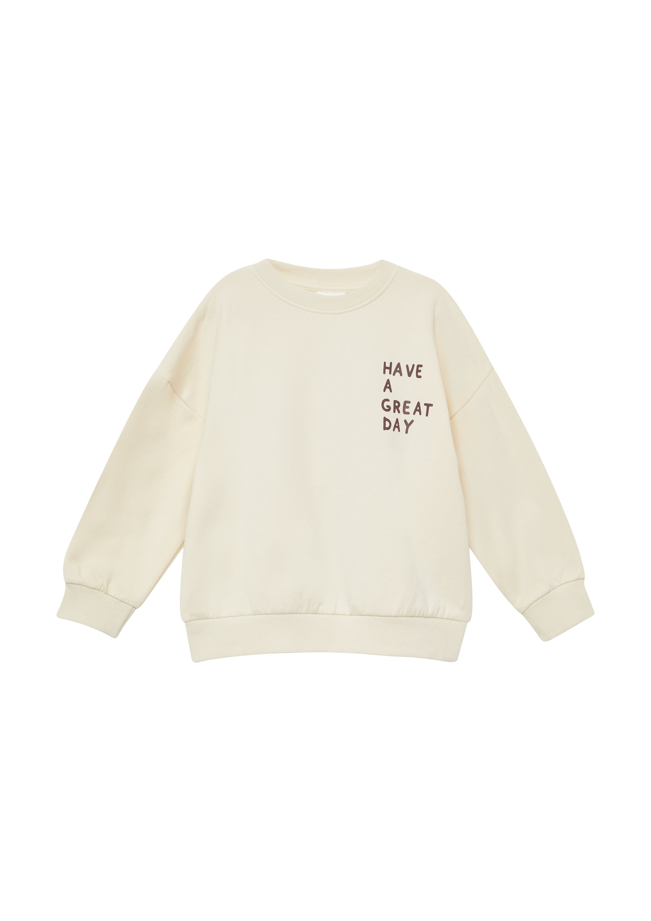 Sweat-shirt s.Oliver en beige : devant