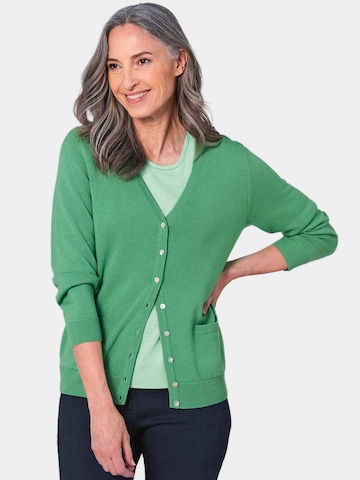 Goldner Strickjacke in Grün: Vorderseite
